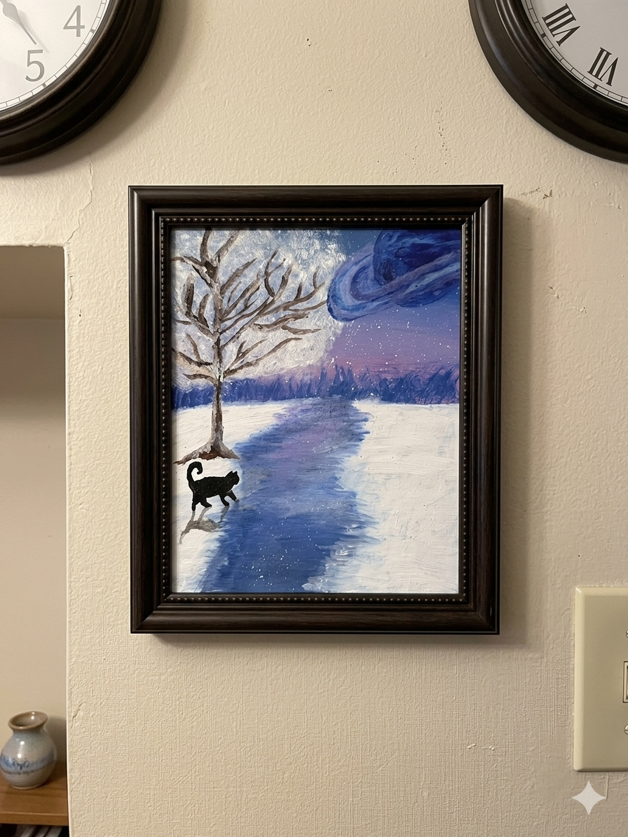 Snowy galaxy kitty