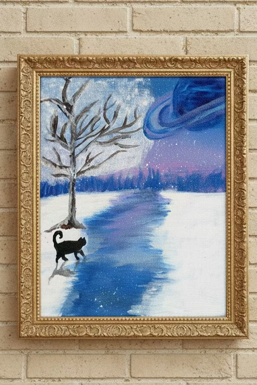 Snowy galaxy kitty